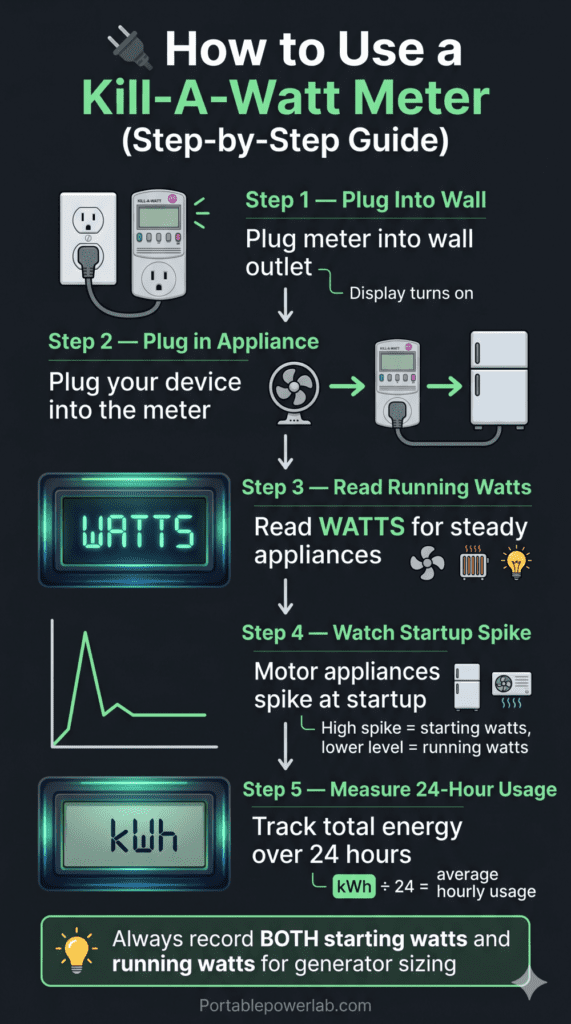 how to use kill a watt meter