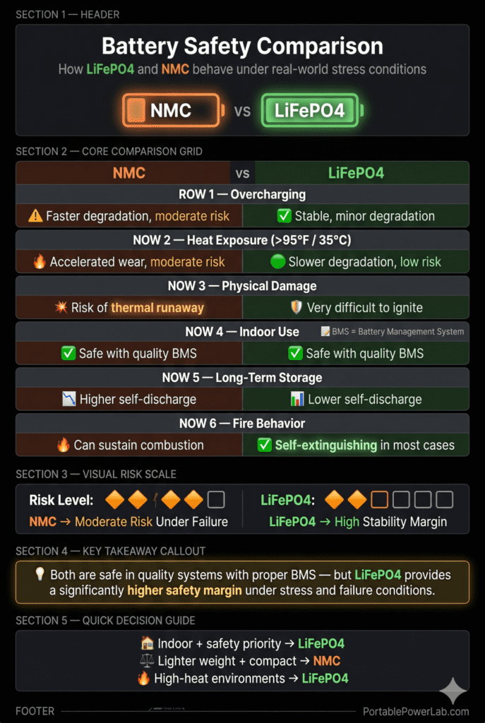 safety comparison NMC vs LifePO4