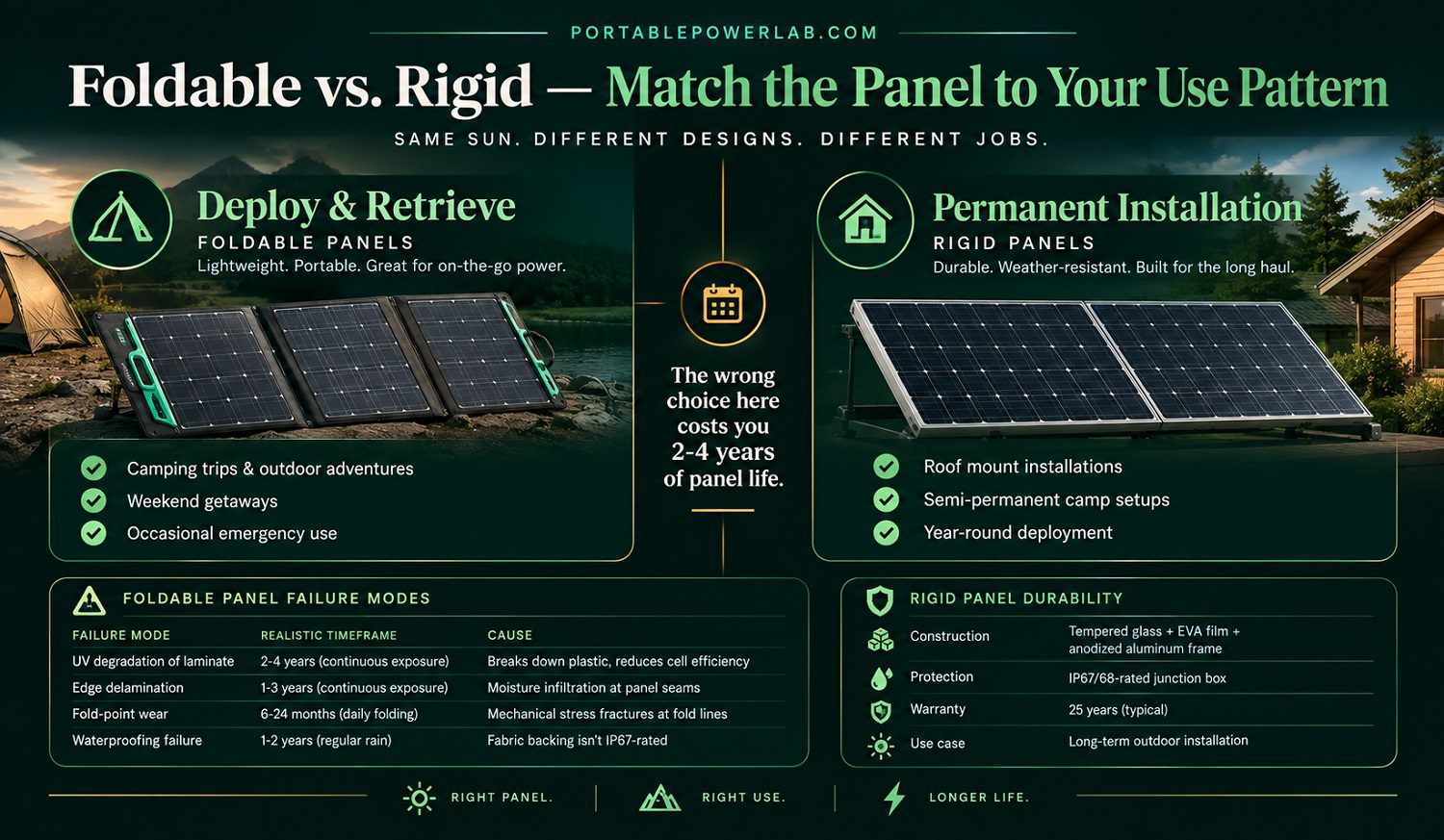 best foldable solar panels - foldable vs rigid panels which one is best for me infographics